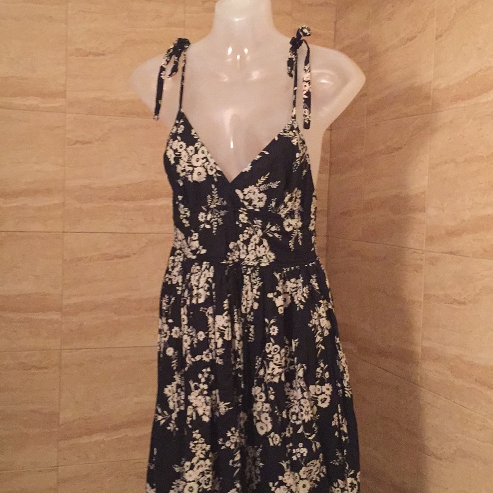 Black and Tan floral sundress